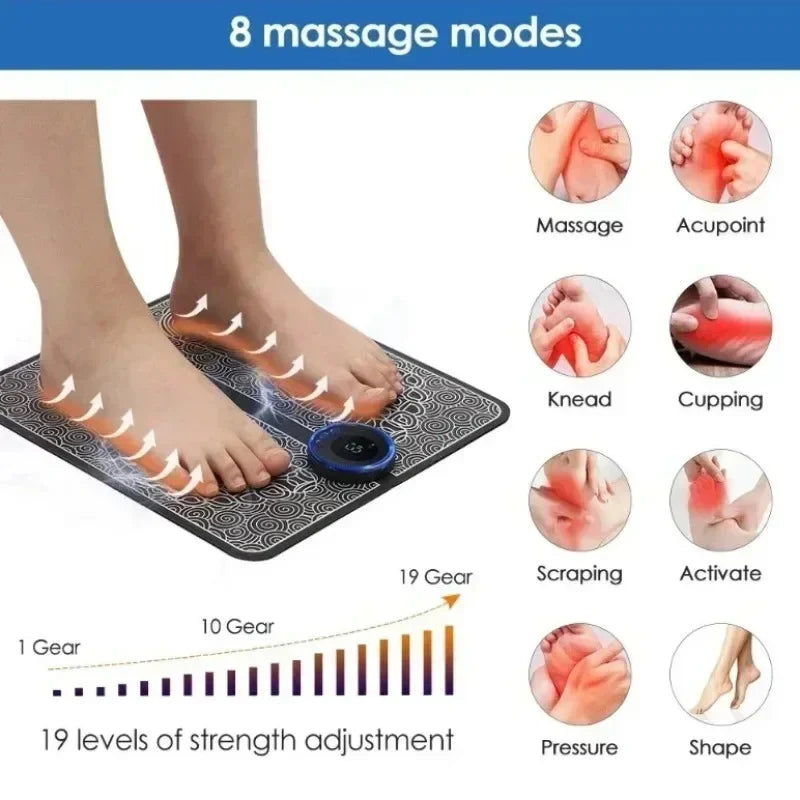 EMS Foot Massage Mat with Acupoints Stimulator